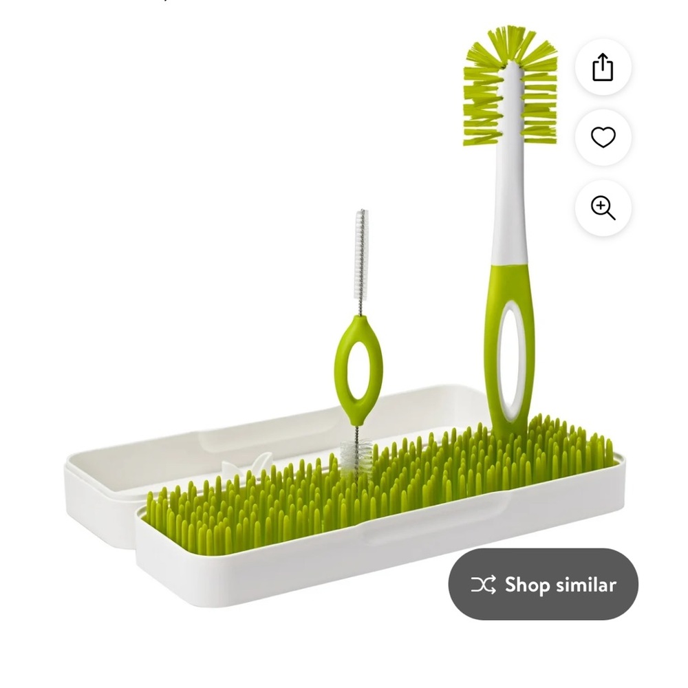 Boon Trip Compact Travel Bottle Drying Rack + 1 Baby Bottle Brush